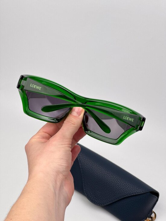 Loewe x PAULA\'S IBIZA Men Sunglasses – Transparent Dark Green/Smoke LW40143U 98A main image 5